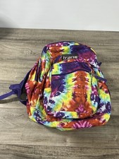 JANSPORT Tie Dye Trans Backpack Book Bag Multiple Compartments Vibrant Color