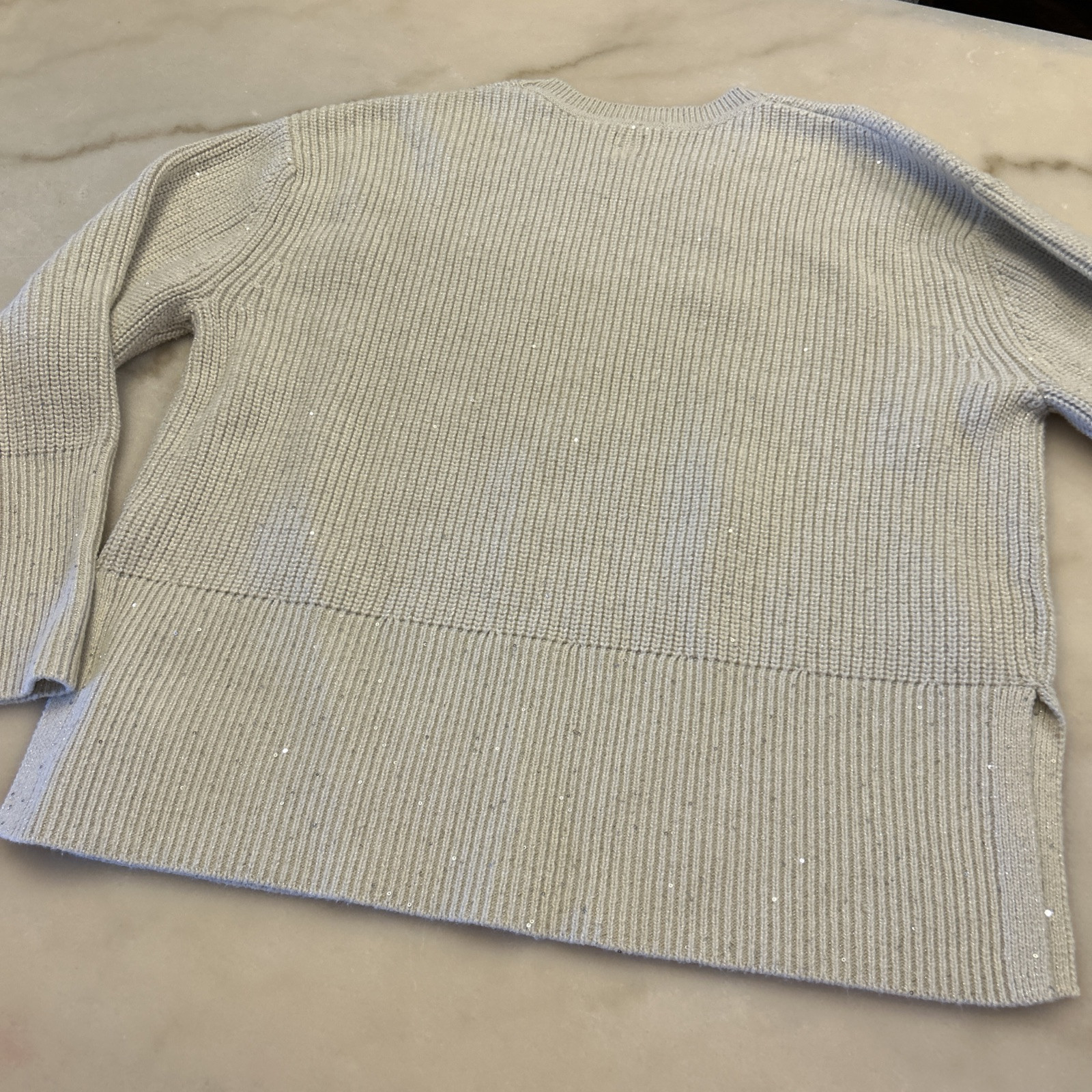 Gap 24/7 Split Hem Sequin Metallic Crew Neck Swea… - image 8