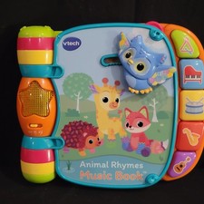 VTech Animal Rhymes Music Book Interactive VIDEO NICE 