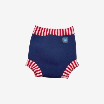 Splash About Schwimmwindel blau rot Streifen schnelltrocknend Comfort Fit