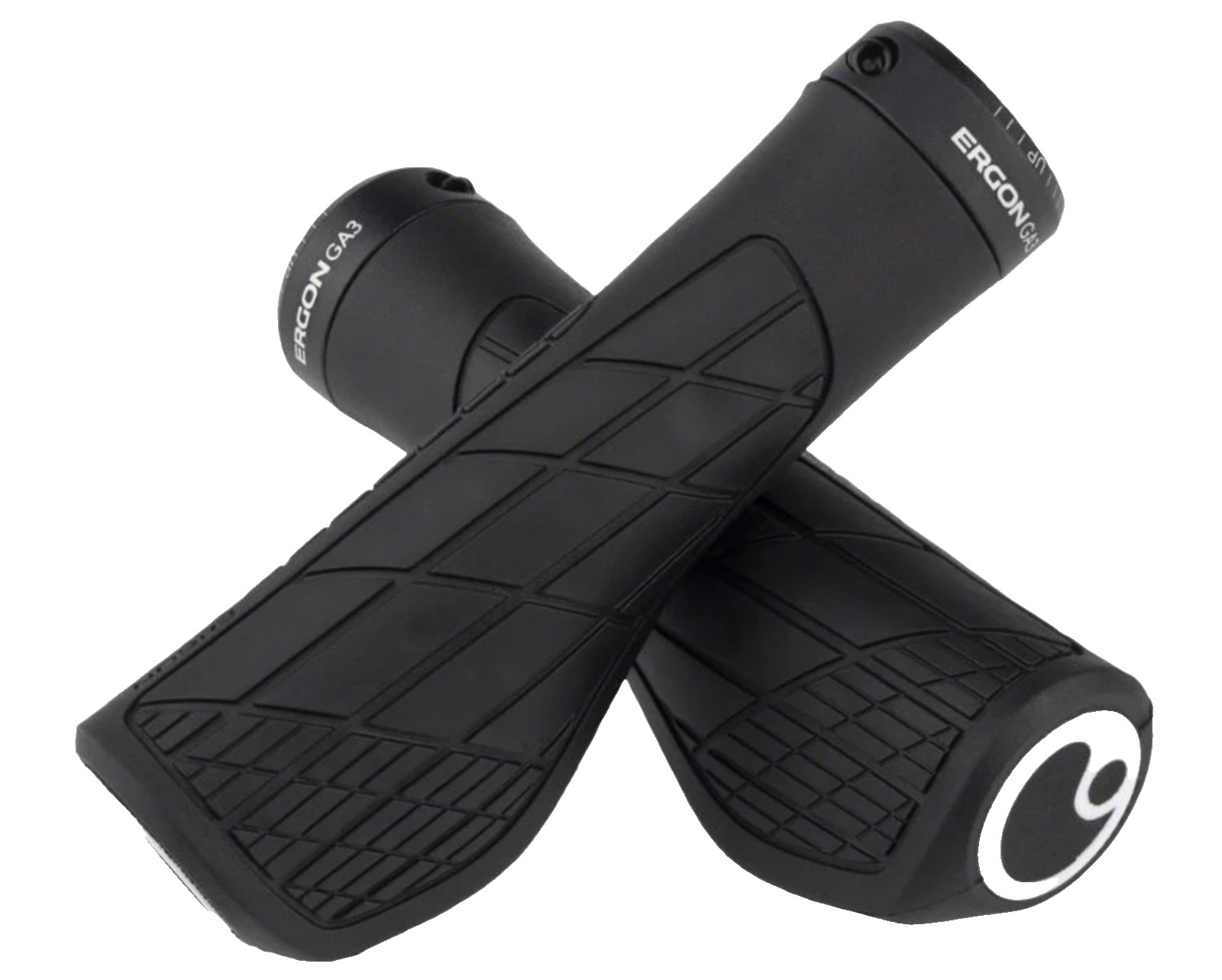 Ergon GA30 Lock On Handlebar Grips Comfort Wrist Support Ergo MTB eBike BLK GREY