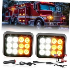 12LED Magnetic Wireless Trailer Lights 2PCS Amber and White 12LED Amber White