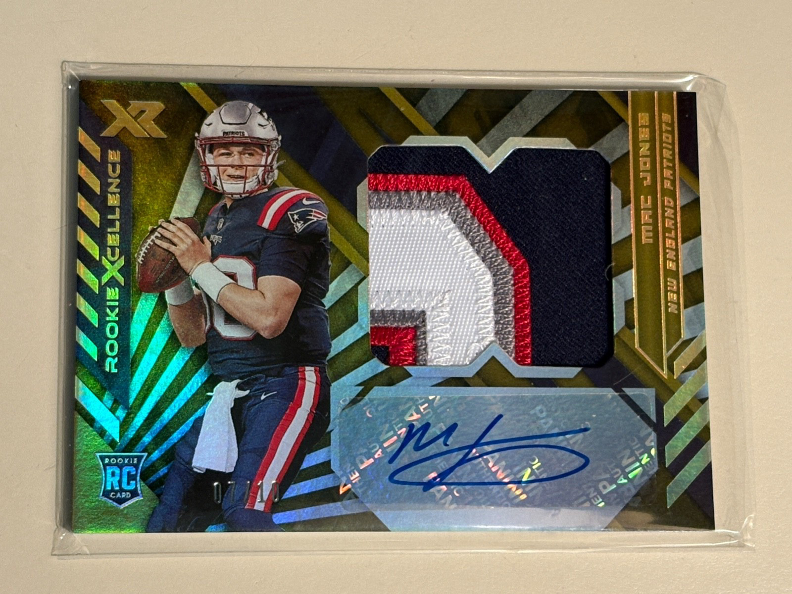 2021 Panini XR MAC JONES Rookie Xcellence 4 Color Patch Autograph RC AUTO #'d/10