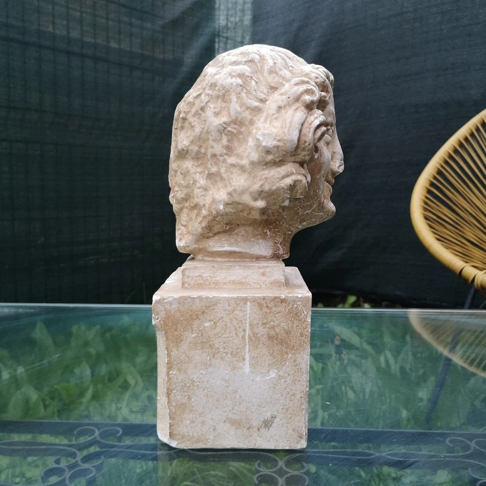 buste tête d'ange au sourire historique 1900 ateliers du louvre cathedrale reims - Photo 3/4