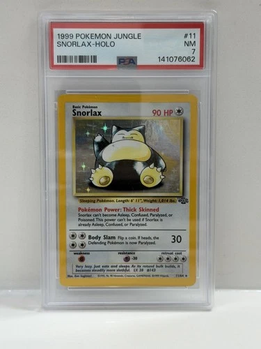 1999 Pokémon Jungle Snorlax-Holo 11/64 PSA 7