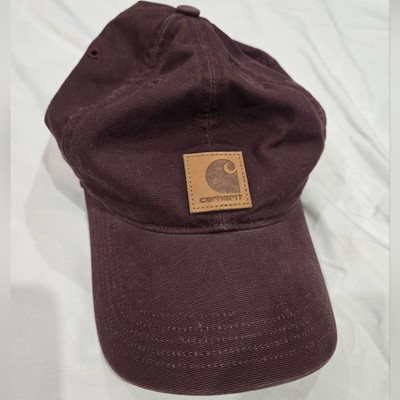 Carhartt Blackberry Cotton Strapback Cap Dad Hat OS Hook And Loop