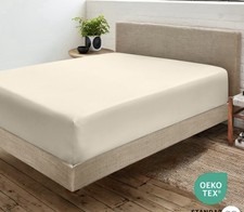Ultra Soft Brushed Easy Care Fitted Sheet by Bare Home - California King, Sand
