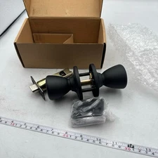 Design House Tulip Series Passage Door Knob Set Matte Black 779256