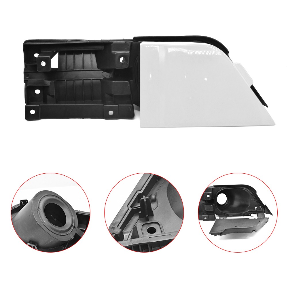 Fuel Filler Gas Door Housing & White Cover For 2015-23 Ford