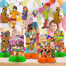 scooby doo 22pc Tableware plate cups party supplies decoration balloons birthday