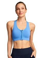 Jockey Women's Seamfree Mid Impact Zip Front Sports Bra
