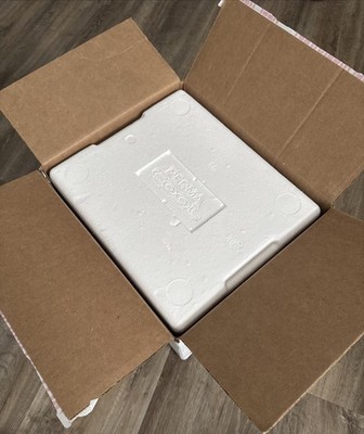 Insulated Styrofoam COOLER w/ shipping box | Cold refrigerated +ICE Pk 14x12x10 