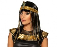 gyptische Knigin Percke Schwarz Damen Kostm Accessoire gypten Fasching