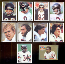 1981 Chicago Bears Sticker Set WALTER PAYTON Foil ALAN PAGE DAN HAMPTON Rookie