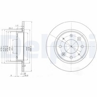2X Bremsscheibe Delphi BG3336 FüR Clarus KIA Carens GC K9A FJ FC 1 16V Crdi Cvvt