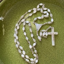Mother of Pearl Rosary Small Vintage 59 Beads...