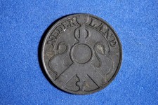 1941 Netherlands 2 1/2 Cents Zinc Coin #M25390