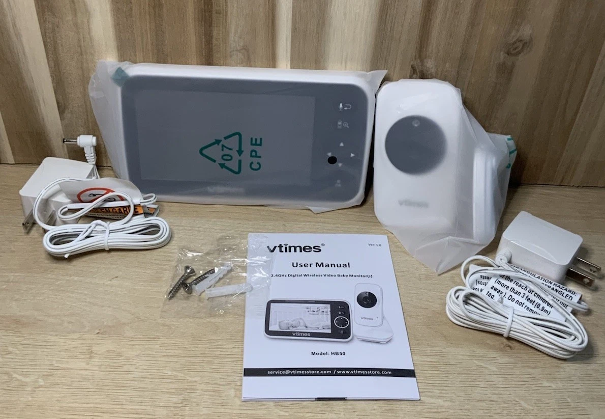 VTimes Baby Monitor with Camera and Audio, 5.0'' Video Baby Monitor, model: HB50