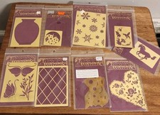 Lot/9 Dreamweaver Brass Stencils For Crafts Horse, Heart, Butterfly, Moon,NEW
