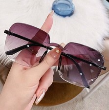 Mode Sonnenbrillen✨ Randlose Sonnenbrillen m Etui   💖SOMMERTREND 2025💖 Damen 