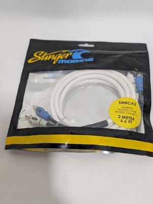 Stinger SMRCA2 Marine Grade 2-Channel RCA Interconnect Audio Cable 2m/6.6ft