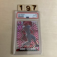 2022 Panini Mosaic Mike Trout #98 Pink Swirl /12 PSA 10