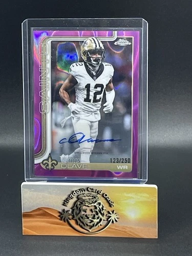 2025 Topps Chrome Chris Olave Pink Lava Refractor (RAW)
