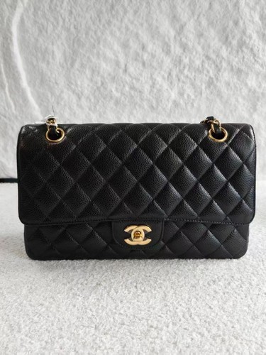 Chanel Timeless Classic Double Flap | Medium | Black Caviar | Gold Hardware