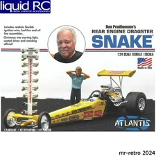 Atlantis Models M7528 1/24 Don Prudhomme Snake Rear Engine Dragster Plastic