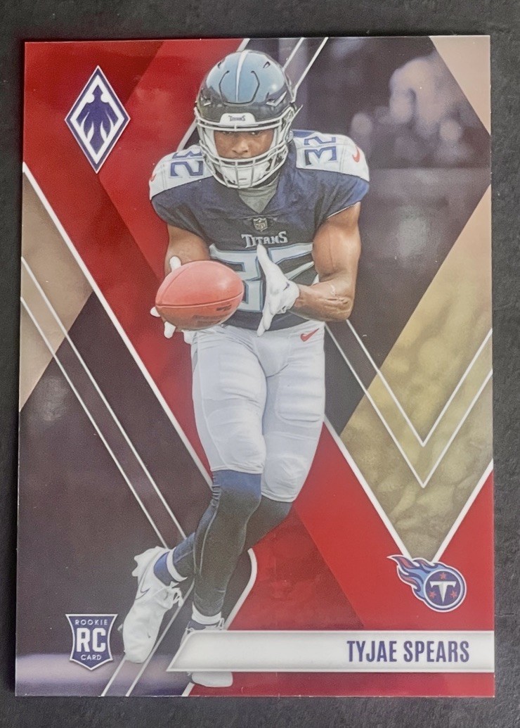 2023 Panini Phoenix Tyjae Spears /250 Rookie Red Parallel RC #129 Titans
