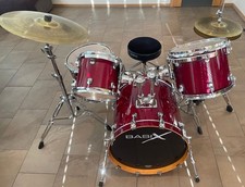 Schlagzeug, komplettes BASIX Schlagzeug m.Becken/hardware TOP,  schwarz