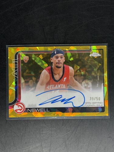 Asa Newell [Gold Refractor] #TCAR-AN 2025 Topps Chrome Rookie Autograph card
