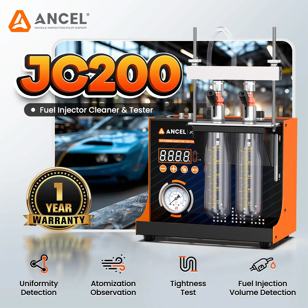 ANCEL JC200 JC400 JC600 Fuel Injector Tester Cleaner Ultrasonic Cleaning Machine