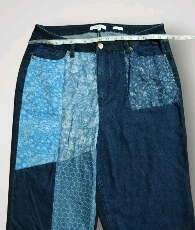 A Beautiful Soul Denim Patchwork Handkerchief Jea… - image 4