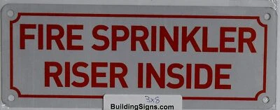 BUILDINGSINGS.COM Fire Sprinkler Riser Inside 4X12 White-REF24-1027