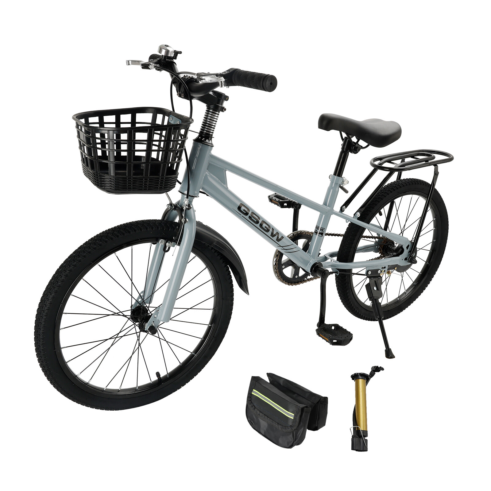 20 inches Teenager Children's Bicycle Kid's Bike Boys and Girls with Basket Blue
