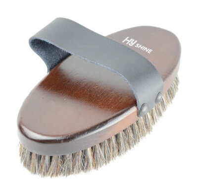 Hy Equestrian HyShine Deluxe Pferdehaar Holz Körperbürste klein oder groß 