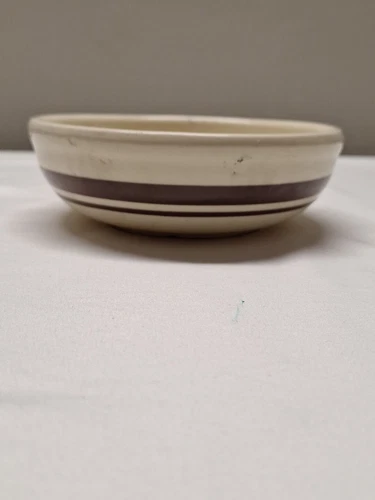 MCCOY 1413 POTTERY BROWN STRIPE SOUP CEREAL BOWL MID CENTURY VINTAGE