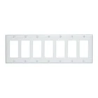 NEW 7-Gang Decorator Painted WHITE Steel Wall Plate Decora Industrial Switch