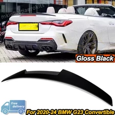 Rear Trunk Spoiler Wing Lip For BMW G23 M440i Convertible 2020-2023 Gloss Black