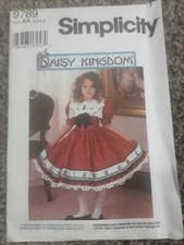 Simplicity Daisy Kingdom Pattern 9789 Childs Dress SZ 3-6 UNCUT