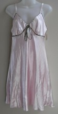 NWT Adonna Light Pink Shiny Polyester Satin Nightie Nightgown Womens sz Medium