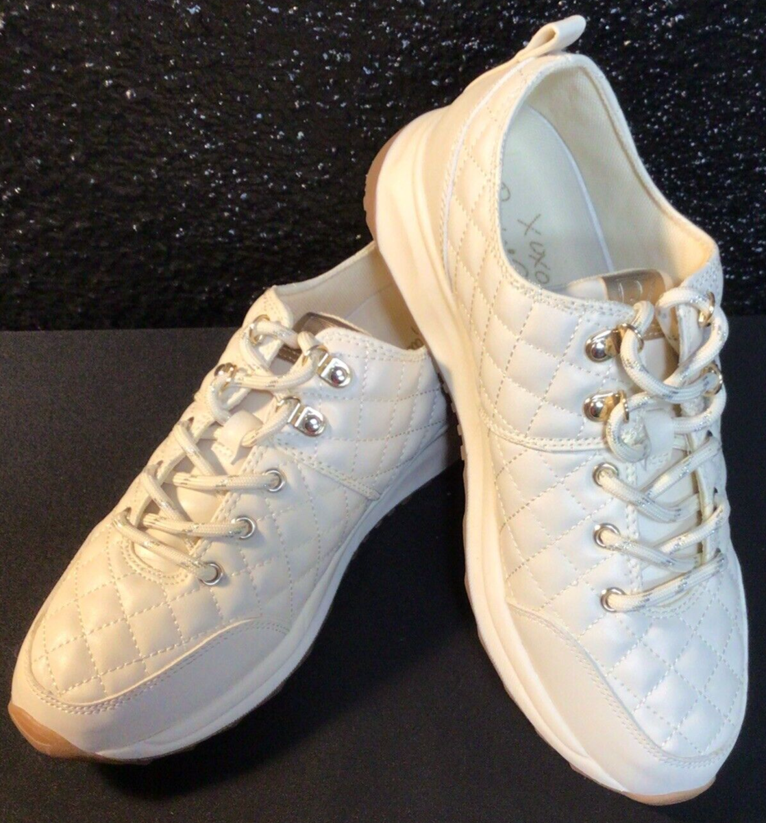 Women’s Rachel Zoe Xoxo Michaela Cream Quilted Athletic Shoe Sneaker
