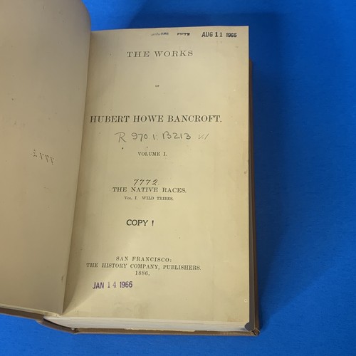 Bancroft's Works: Native Races Of The Pacific States Vol I-V 1886 Hubert Bancrof - Foto 3 di 24