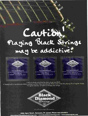 POT9 BILD/WERBUNG 11 X 8 BLACK DIAMOND GITARRENSAITEN
