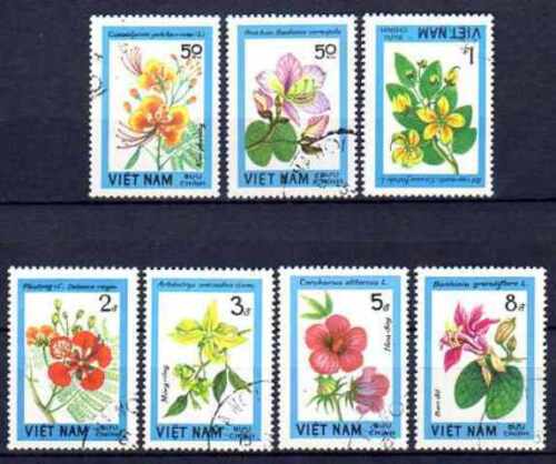 Flore - Fleurs Vietnam 1984 (97) Yvert n° 485 à 491 oblitérés used - Photo 1/1