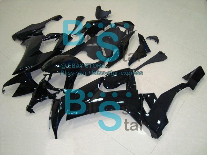 Black INJECTION Fairing Kit Fit Kawasaki ZX-10R 2009 2008-2010 004 A5 item image