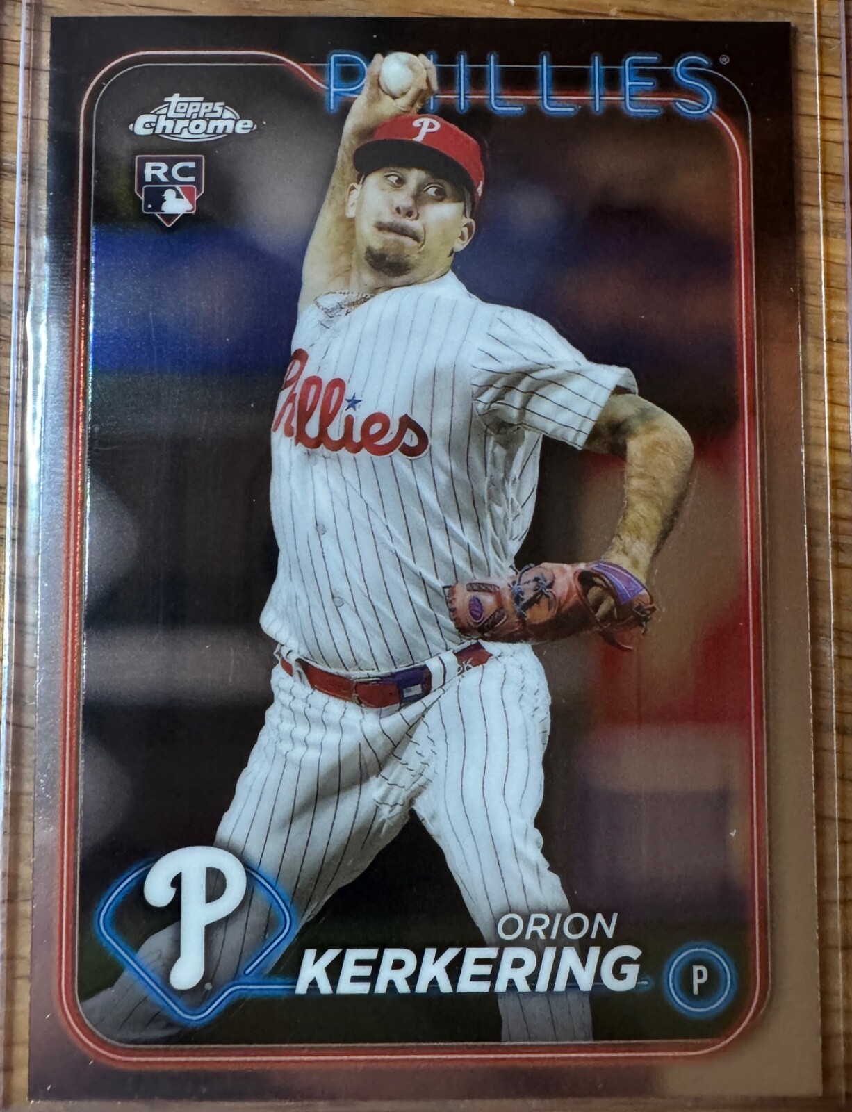 2024 Topps Chrome Orion Kerkering Refractor Rookie #180 Philadelphia Phillies