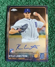 KYLE LOBSTEIN - 2015 TOPPS CHROME - AUTOGRAPH  ROOKIE - INSERT CARD # AR-KL  MLB