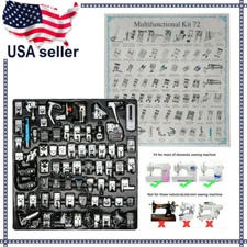Domestic Sewing Machine Presser Foot Feet Hemming Kit For Brother Singer Janome